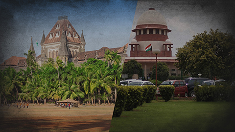 Bombay high court and delhi supreme court collage image
